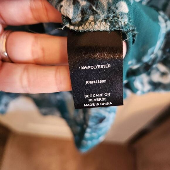 Torrid Green Floral Chiffon Tunic Top Plus Size 2X - Picture 4 of 5